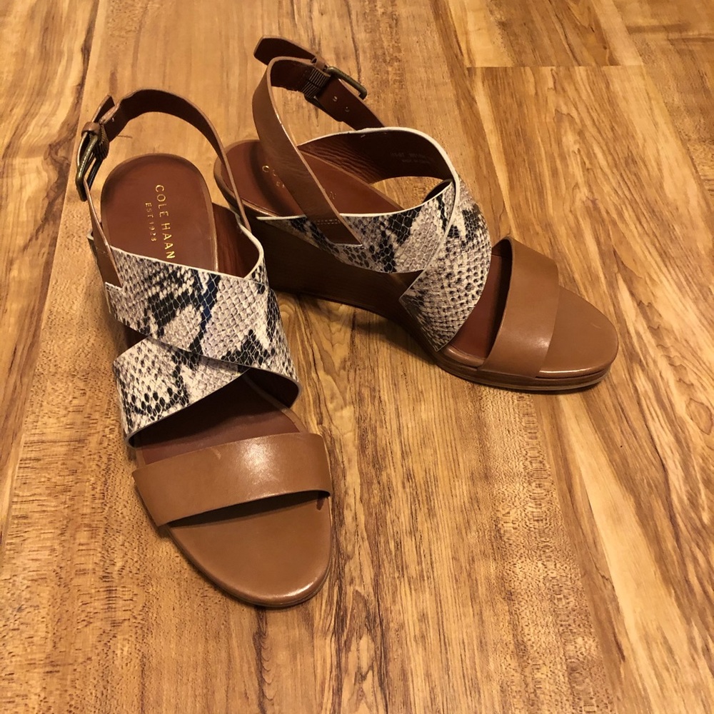 Cole Haan Penelope Rocco Snake/camel Sandals